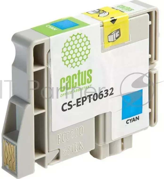 Картридж струйный CACTUS CS-EPT0632 голубой для Epson Stylus C67 Series/ C87 Series/ CX3700 (10ml)