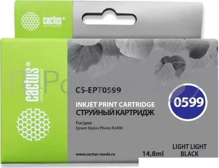 Картридж струйный CACTUS CS EPT0599 светло серый для Epson Stylus Photo R2400 14,8ml