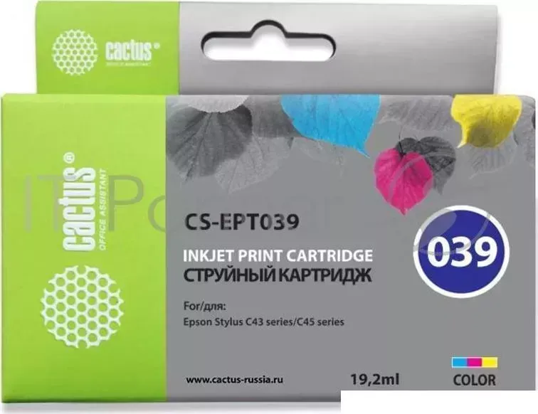 Картридж струйный CACTUS CS EPT039 цветной для Epson Stylus C43 6.2*3ml