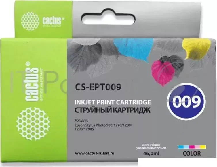 Картридж струйный CACTUS CS EPT009 фото цветной для Epson Stylus Photo 1270/1290 46ml