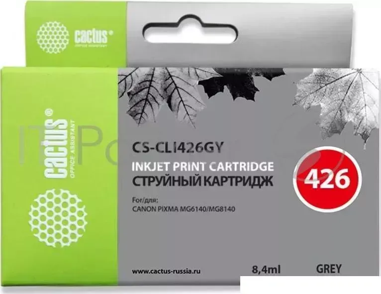 Картридж струйный CACTUS CS CLI426GY серый для Canon Pixma MG6140/MG8140 8,2ml