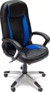 Кресло офисное TetChair BRINDISI кож/зам, черный/синий/черный перфорированный, 36-6/36-39/36-6/06