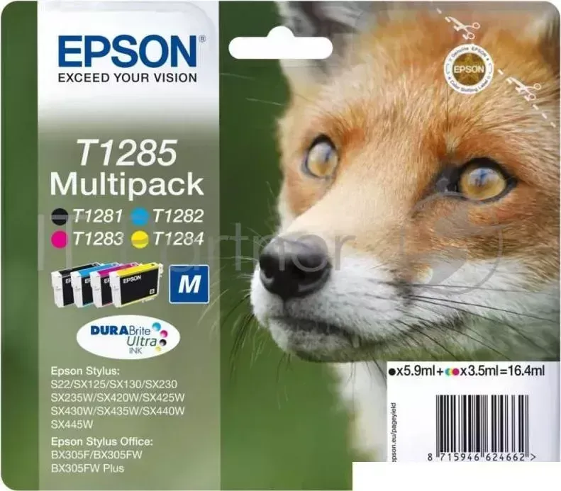 Картридж струйный EPSON T1285 C13T12854012 4цв. набор карт. для