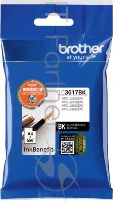 Картридж BROTHER струйный LC3617BK черный, 550 стр., для MFC J3530DW, MFC J3930DW