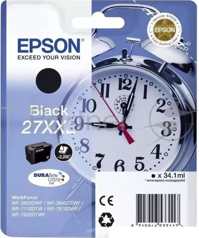 Картридж струйный EPSON C13T27914022 черный для