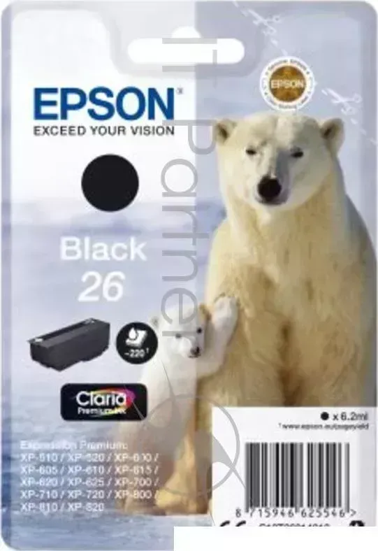 Картридж струйный EPSON C13T26014012 черный для