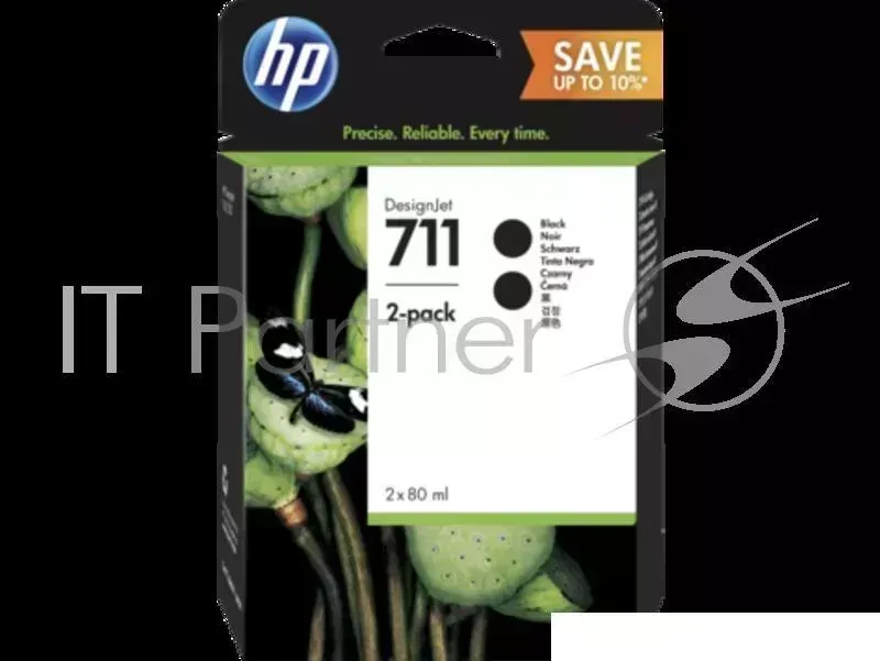 Картридж Cartridge HP 711, упаковка 2 шт., струйные картриджи DesignJet, 2*80 мл для DJ T120/T520 (2 шт. CZ133A), черные Hewlett-Packard HP 2 DJ 2 CZ133A ,