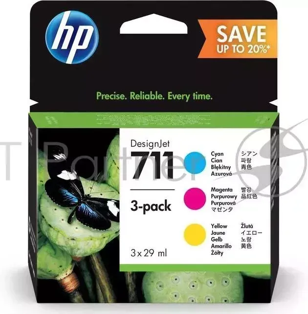 Картридж Cartridge HP 711, набор струйных картриджей DesignJet, 3*29 мл для DJ T120/T520 (CZ130A+CZ131A+CZ132A), голубой/пурпурный/желтый Hewlett-Packard HP DJ CZ130A CZ131A CZ132A ,