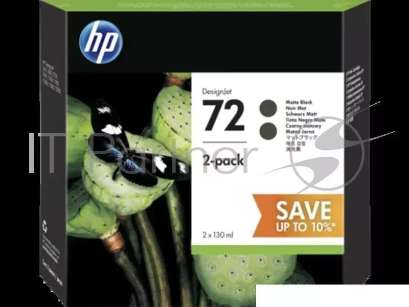 Картридж Cartridge HP 72, упаковка 2 шт., струйные картриджи DesignJet, 2*130 мл для DJ T610/T770/T1100/T1120/ T1200 (2 шт. C9403A), черные Hewlett-Packard HP 2 DJ 2 C9403A ,