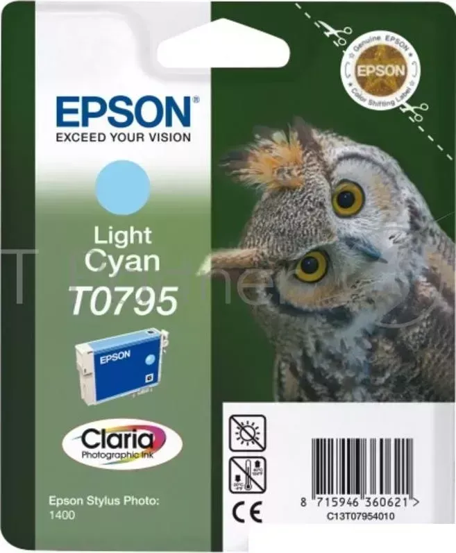 Картридж струйный EPSON C13T07954010 светло голубой для