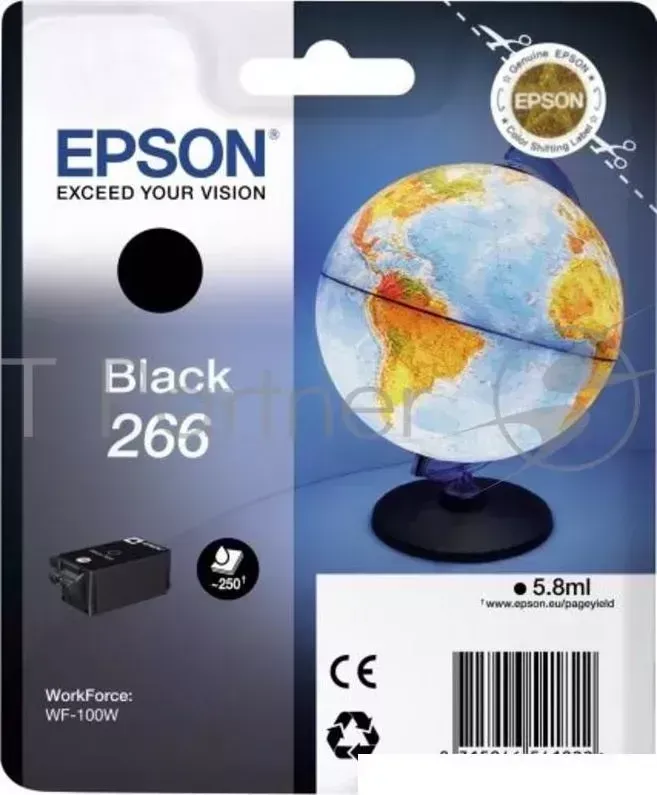 Картридж EPSON T266 черный для WF 100