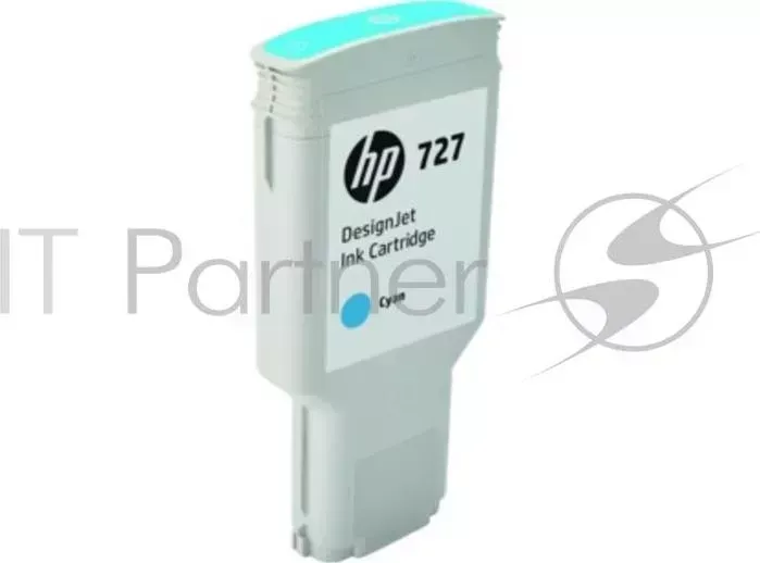 Картридж струйный HP 727 F9J76A голубой для HP DJ T1500/T1530/T2500/T2530/T920/T930 (300мл) Hewlett-Packard HP с голубыми чернилами принтеров Designjet, 300 мл