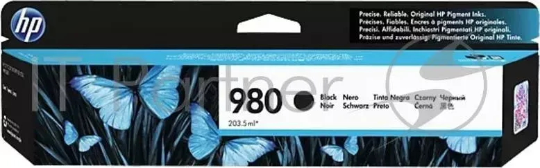 Картридж струйный HP D8J10A черный для HP OJ Ent X585/X555 (10000стр.) Hewlett-Packard HP 980 HP Officejet erprise Color 10000стр.