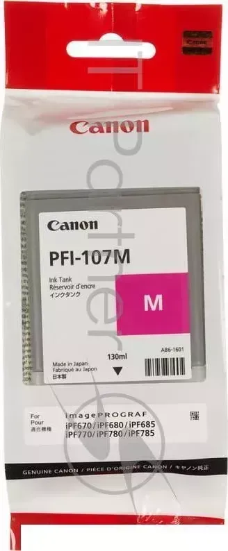 Картридж струйный CANON PFI 107M 6707B001 пурпурный для