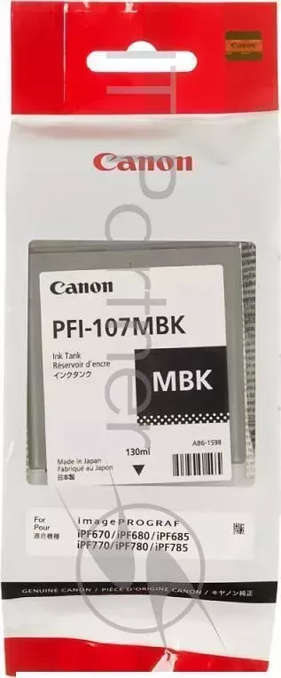 Картридж струйный CANON PFI 107MBK 6704B001 черный матовый для