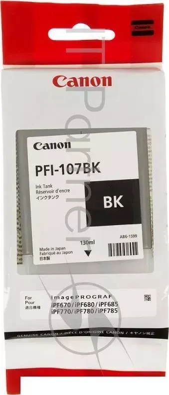 Картридж струйный CANON PFI 107BK 6705B001 черный для