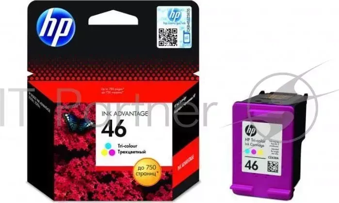 Картридж струйный HP 46 CZ638AE многоцветный для HP DJ Adv 2020hc/2520hc Hewlett-Packard HP 46 трехцветный Deskjet Ink antage 2020hc Printer / 2520hc AiO