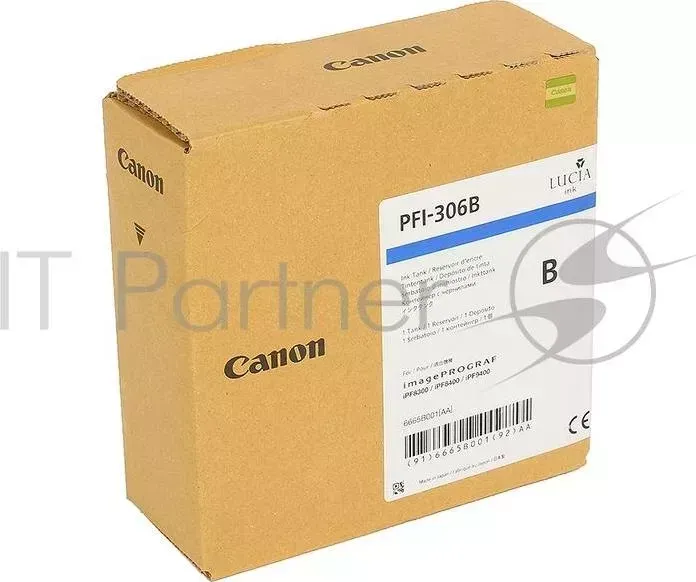 Картридж струйный CANON PFI 306 B синий для iPF8400/9400 6665B001