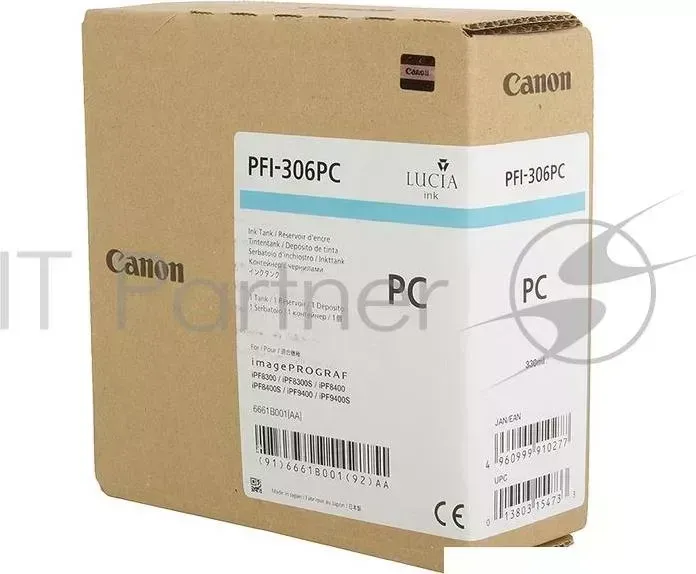 Картридж струйный CANON PFI 306 PC фото голубой для iPF8300S/8400/9400S/9400 6661B001