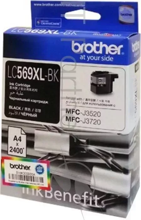 Картридж струйный BROTHER LC569XLBK черный для