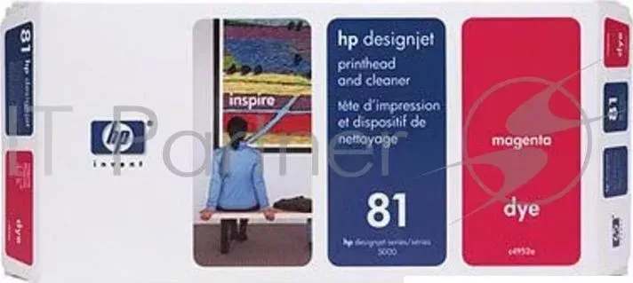 Картридж струйный HP №81 C4952A пурпурный печатающая головка для HP DJ 5XXX Hewlett-Packard Печатная НР magenta for DesignJet