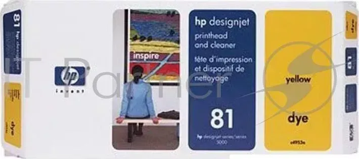 Картридж струйный HP №81 C4953A желтый печатающая головка для HP DJ 5XXX Hewlett-Packard Печатная НР yellow for DesignJet