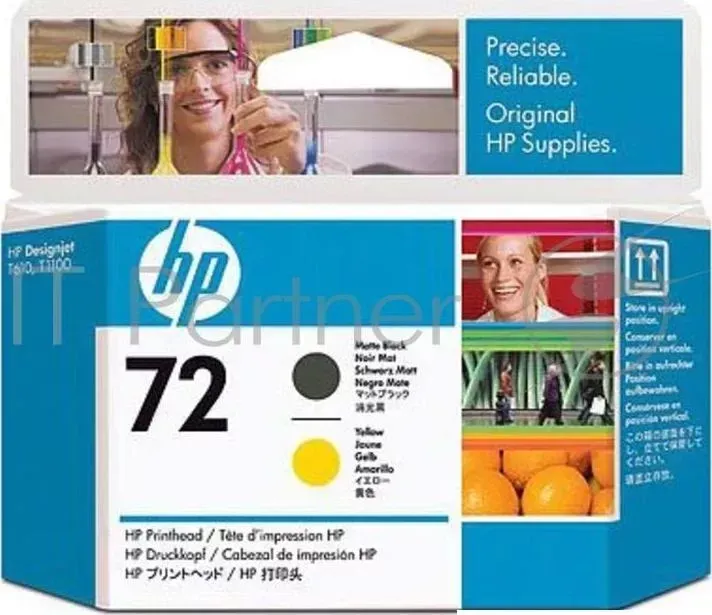 Картридж струйный HP №72 C9384A черный матовый/желтый печатающая головка для HP DJ T1100/T610 Hewlett-Packard HP N72 black yellow print head