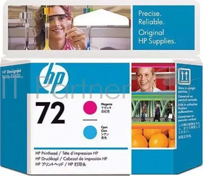 Картридж струйный HP №72 C9383A пурпурный/голубой печатающая головка для HP DJ T1100/T610 Hewlett-Packard HP N72 magenta cyan print head