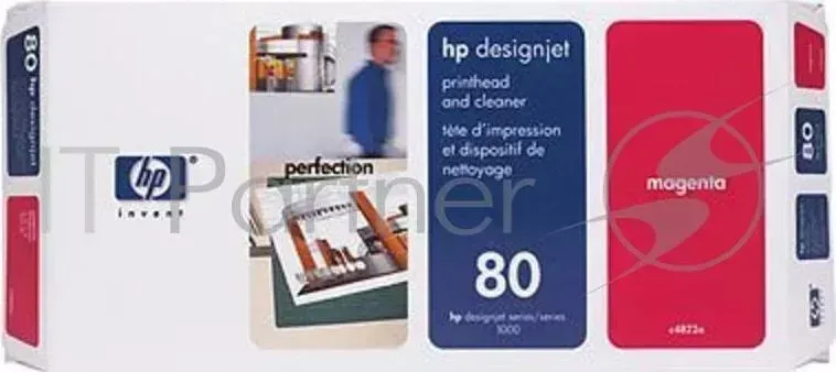 Картридж струйный HP C4822A пурпурный печатающая головка для HP DJ 1050c/c plus/1055 Hewlett-Packard HP 80 очиститель Designjet