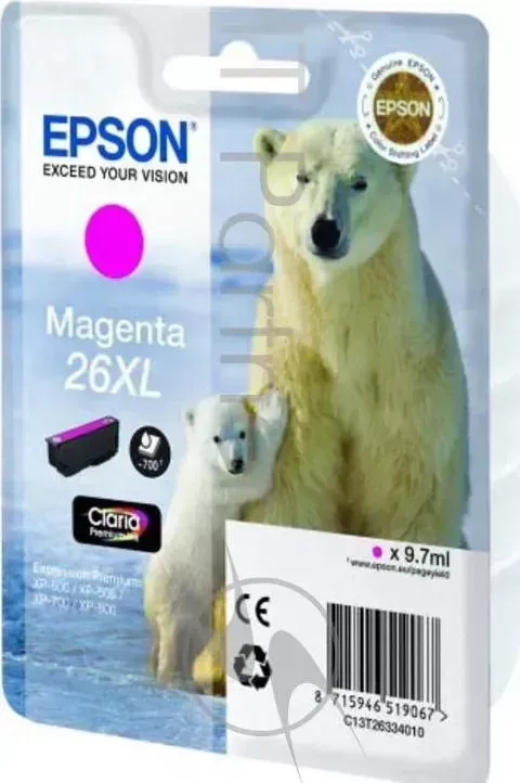 Картридж струйный EPSON C13T26334010 пурпурный для XP-600/605/700/710/800 (700стр.)