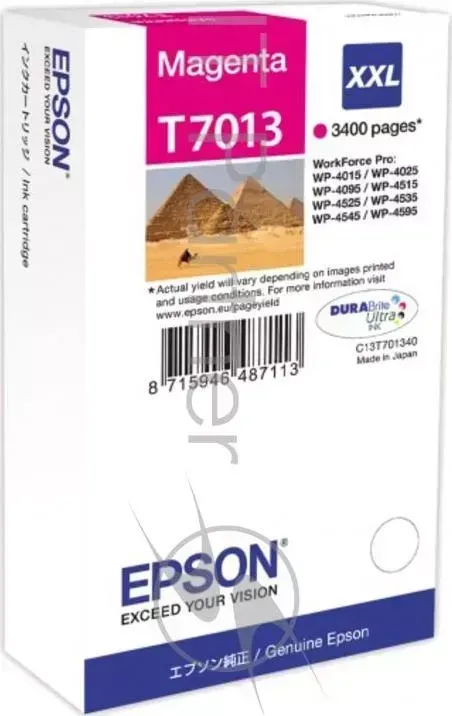Картридж струйный EPSON T70134010 пурпурный для WP4000/4500