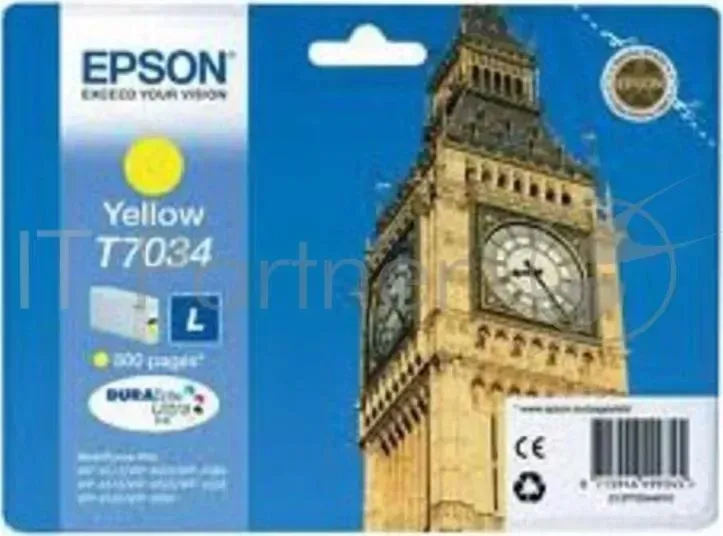 Картридж струйный EPSON C13T70344010yellow для I/C WP 4000/4500 0.8k
