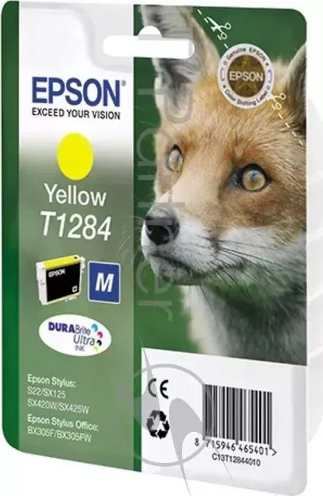 Картридж струйный EPSON C13T12844011 желтый для