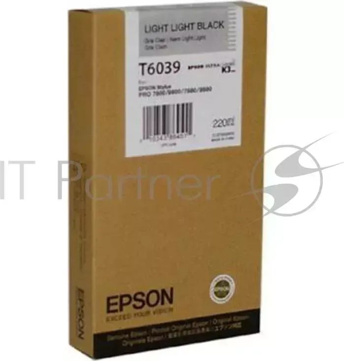 Картридж струйный EPSON C13T603900 светло серый для