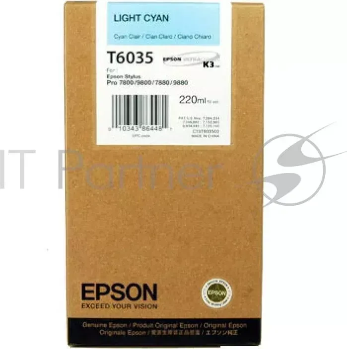 Картридж струйный EPSON C13T603500 светло голубой для
