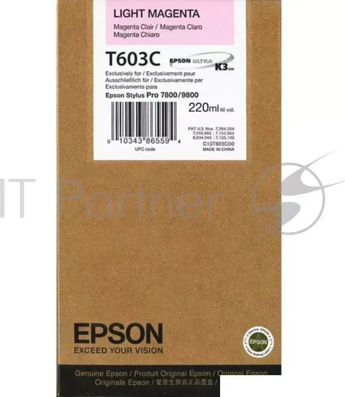 Картридж струйный EPSON C13T603C00 светло пурпурный для