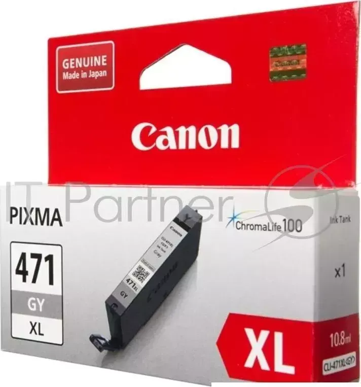 Картридж CANON CLI 471GY XL 0350C001 , Grey серый повышенной емкости, 11 мл, до 289 цв.фото 10х15, для Pixma iP7240/ MG5440/MG5740/MG6340/MG6840/MG7740/ TS5040/TS60