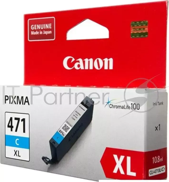 Картридж CANON CLI 471C XL 0347C001 , Cyan голубой повышенной емкости, 11 мл, до 680 стр. A4, для Pixma iP7240/ MG5440/MG5740/MG6340/MG6840/MG7740/ TS5040/TS6040/TS