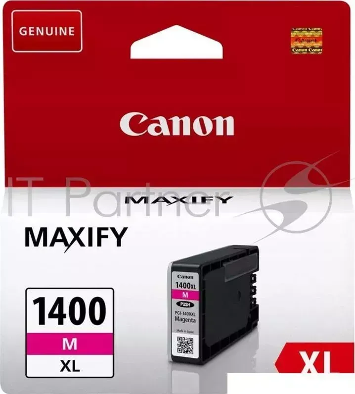 Картридж струйный CANON PGI-1400XL M Magenta пурпурный, 900 стр., для MAXIFY МВ2040/МВ2340 CANON M