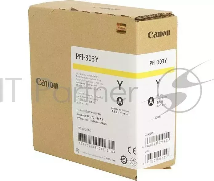 Картридж струйный CANON PFI 303 Y желтый для iPF815/825 2961B001