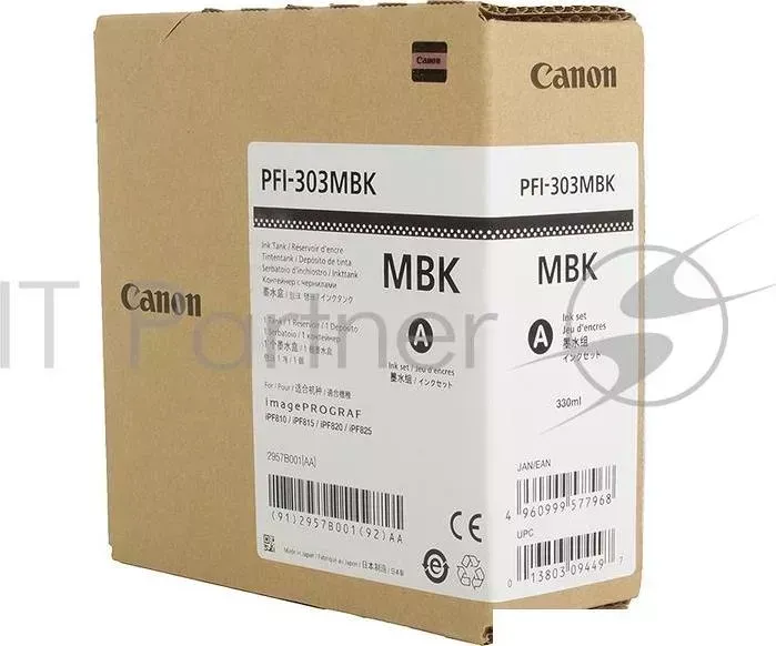 Картридж струйный CANON PFI 303 MBK черный матовый для iPF815/825 2957B001