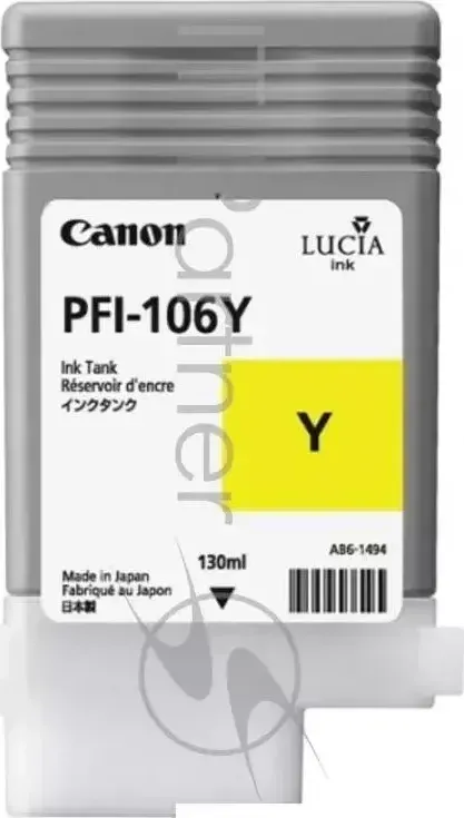 Картридж струйный CANON PFI 106 Y желтый для iPF6300S/6400/6450 6624B001