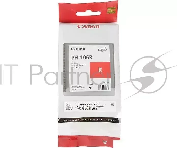 Картридж струйный CANON PFI 106 R красный для iPF6400/6450 6627B001