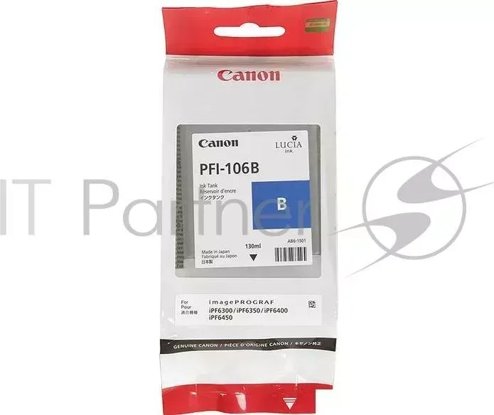 Картридж струйный CANON PFI 106 B синий для iPF6400/6450 6629B001
