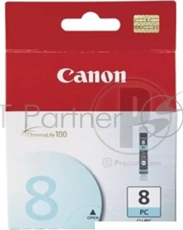 Картридж CANON CLI 8PC Photo Cyan фото голубой, 490 стр, для iP6600D, iP6700D, MP970, Pixma Pro9000, Pixma Pro9000 Mark II