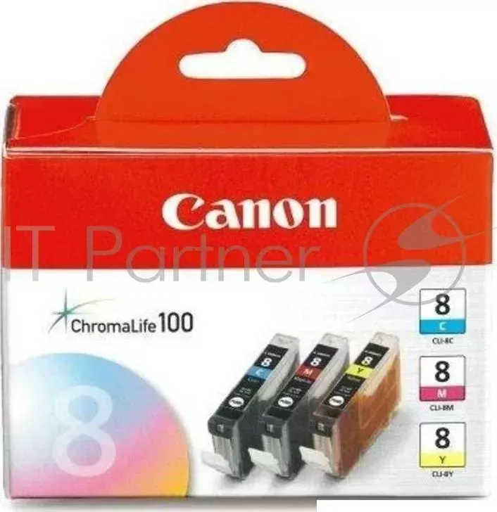 Картридж струйный CANON CLI 8C/M/Y 0621B029 голубой/пурпурный/желтый для Pixma iP6600D/iP4200/5200