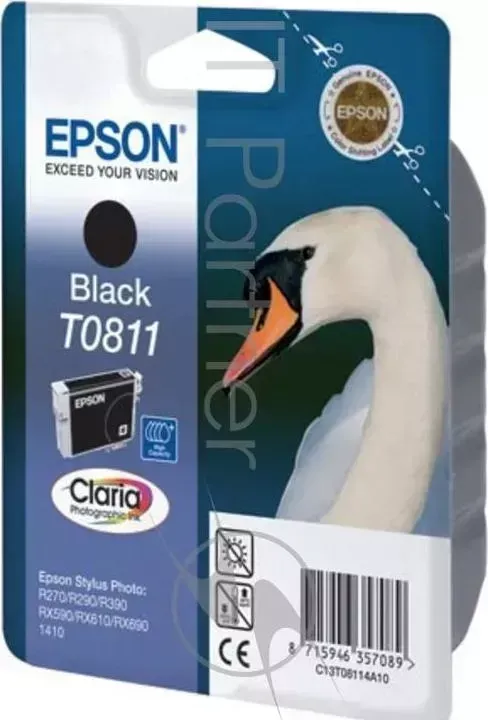 Картридж струйный EPSON C13T11114A10/C13T0811 черный для