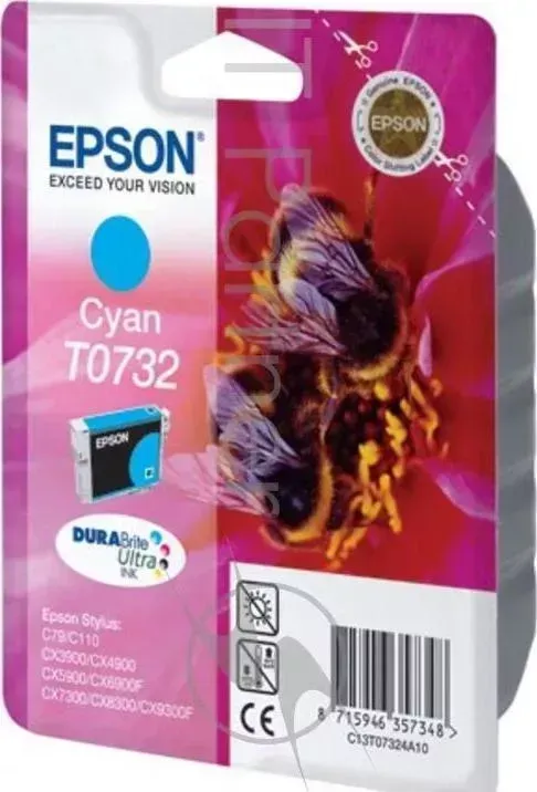 Картридж струйный EPSON T0732 голубой для