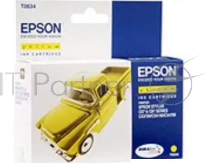 Картридж струйный EPSON C13T06344A желтый для