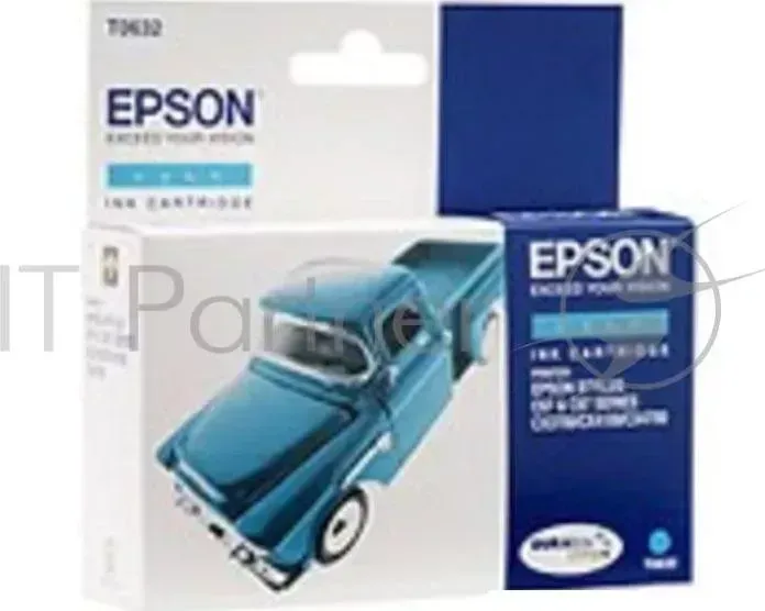 Картридж струйный EPSON C13T06324A голубой для